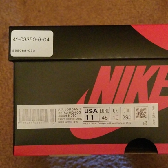 Nike Air Jordan 1 Retro High OG Pine Green 2.0 - Picture 4 of 7